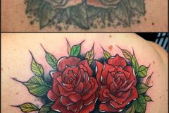 Above pic is a coverup gone wrong.  Below is my coverup of the coverup.  #coveruptattoo #tattoo
